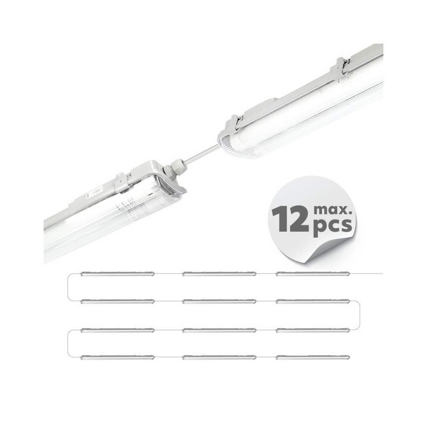 LED Techninis fluorescencinis šviestuvas T8 2xG13/18W/230V 5000K IP65 127 cm