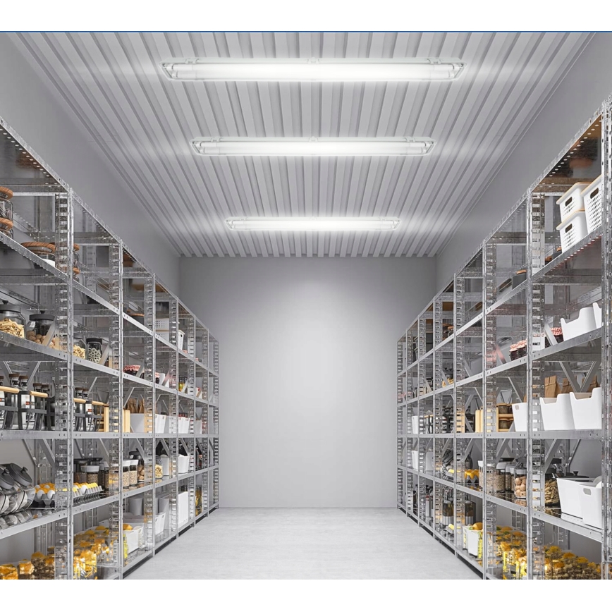 LED techninis fluorescencinis šviestuvas T8 2xG13/20W/230V 6500K 120 cm IP65 baltas