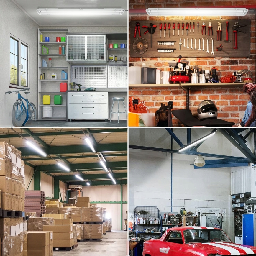 LED techninis fluorescencinis šviestuvas T8 2xG13/20W/230V 6500K 120 cm IP65 baltas