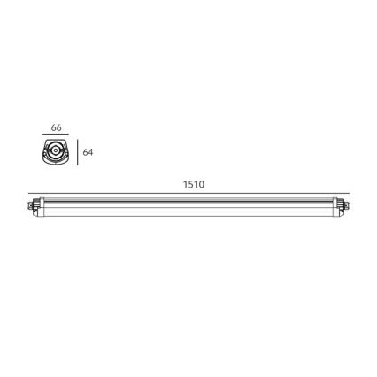 LED techninis juostinis šviestuvas LUMEXO LED/50W/230V 4000K IP65 151 cm