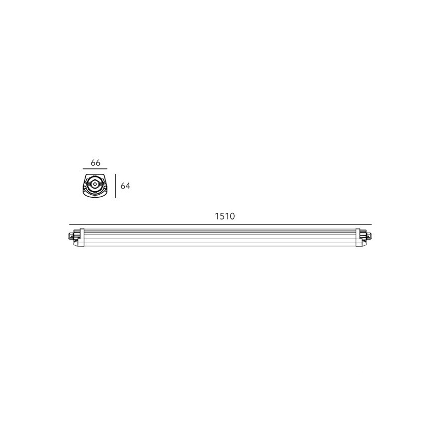 LED techninis juostinis šviestuvas LUMEXO LED/50W/230V 4000K IP65 151 cm