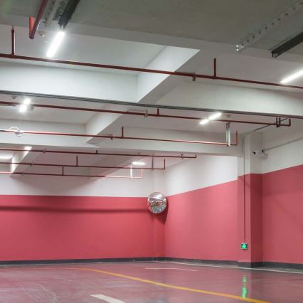 LED techninis fluorescencinis šviestuvas su judesio ir sutemų jutikliu LED/48W/230V IP65 6500K 150 cm