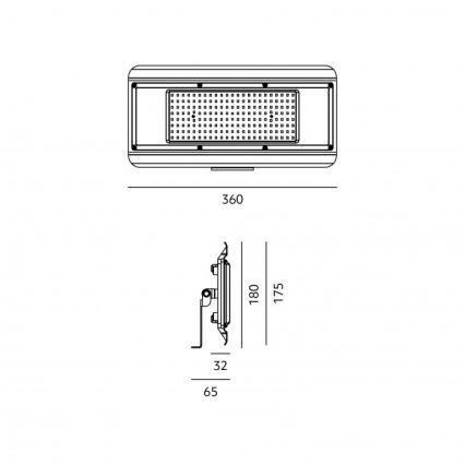 LED techninis šviestuvas 4 viename MULTILUXO LED/150W/230V 4000K IP65 36 cm