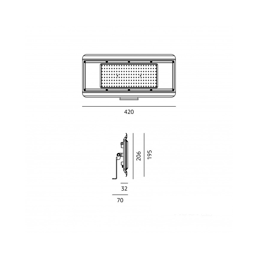 LED techninis šviestuvas 4 viename MULTILUXO LED/200W/230V 4000K IP65 42 cm
