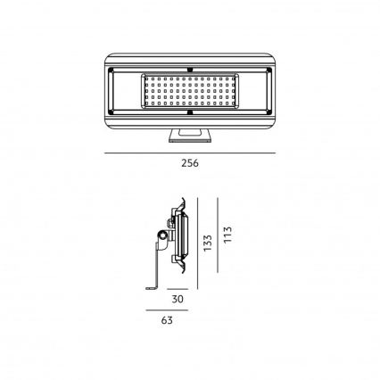 LED techninis šviestuvas 4 viename MULTILUXO LED/50W/230V 4000K IP65 25,6 cm