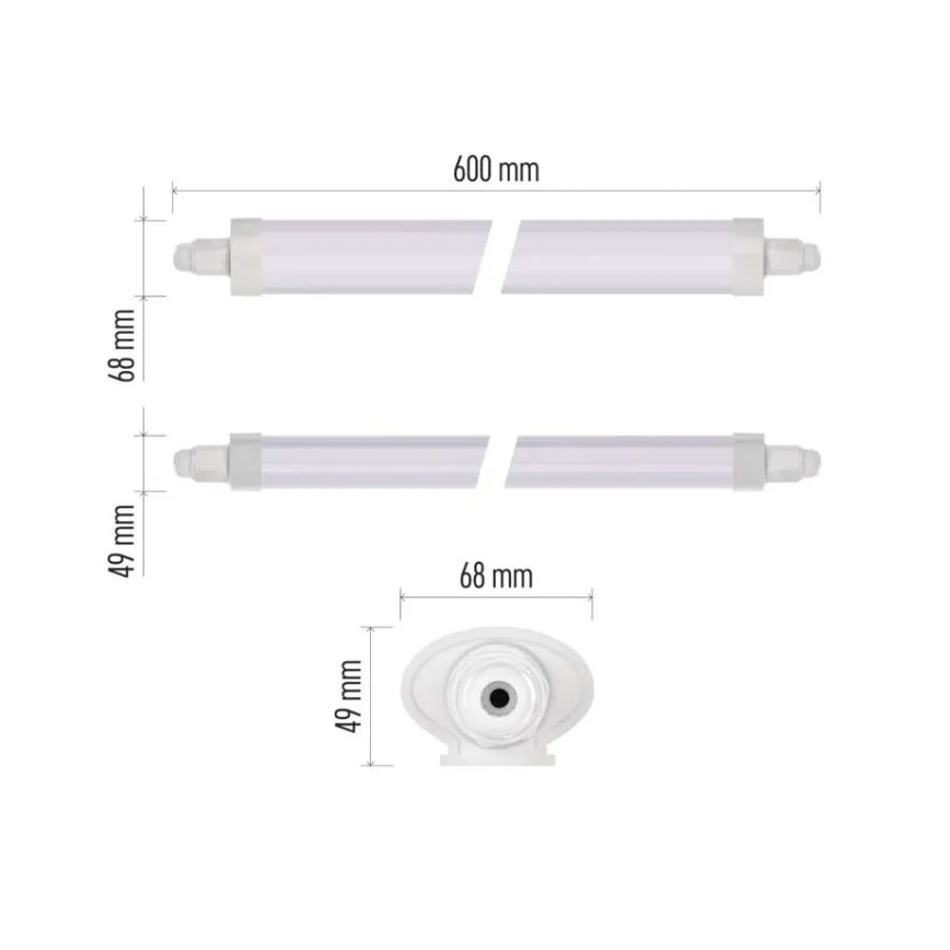LED techninis šviestuvas DUSTY, 18 W, 230 V, IP65, 4000 K, 60 cm