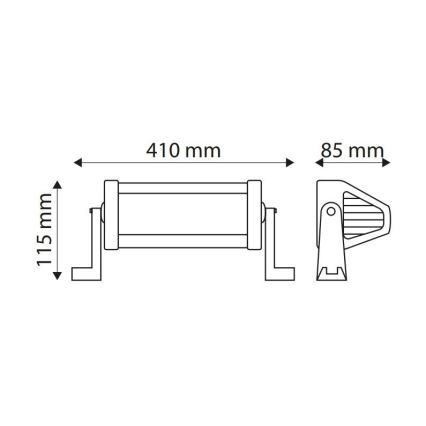 LED techninis šviestuvas EPISTAR 24xLED/72W/10-30V IP67 6,000K