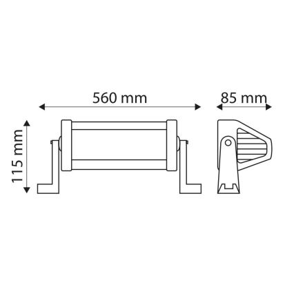 LED techninis šviestuvas EPISTAR 40xLED/120W/10-30V IP67 6,000K