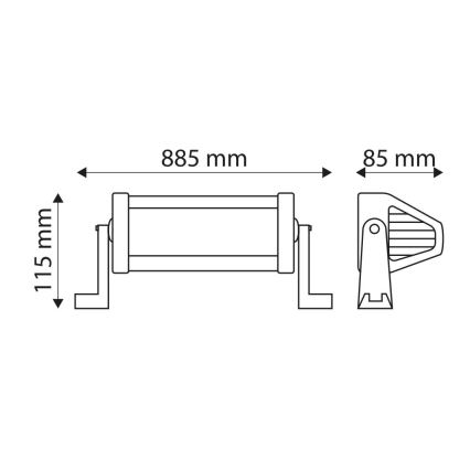 LED techninis šviestuvas EPISTAR 60xLED/180W/10-30V IP67 6,000K