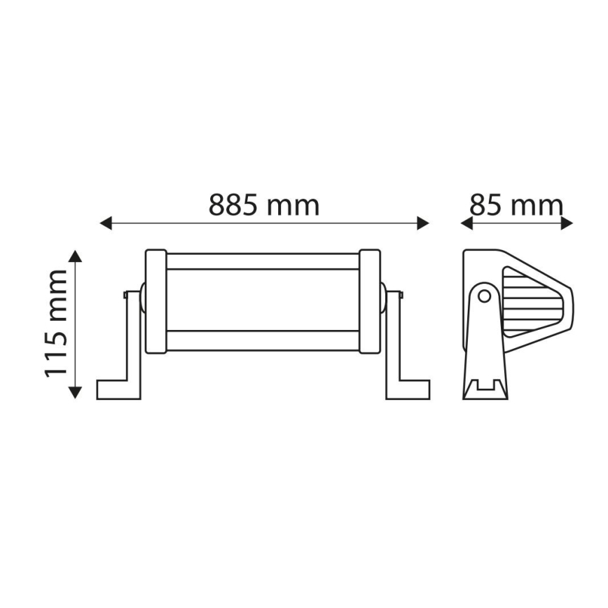 LED techninis šviestuvas EPISTAR 60xLED/180W/10-30V IP67 6,000K