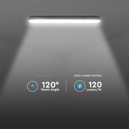 LED pramoninis fluorescencinis šviestuvas su avariniu moduliu LED/36W/230V 6500K IP65 2200 mAh 120 cm