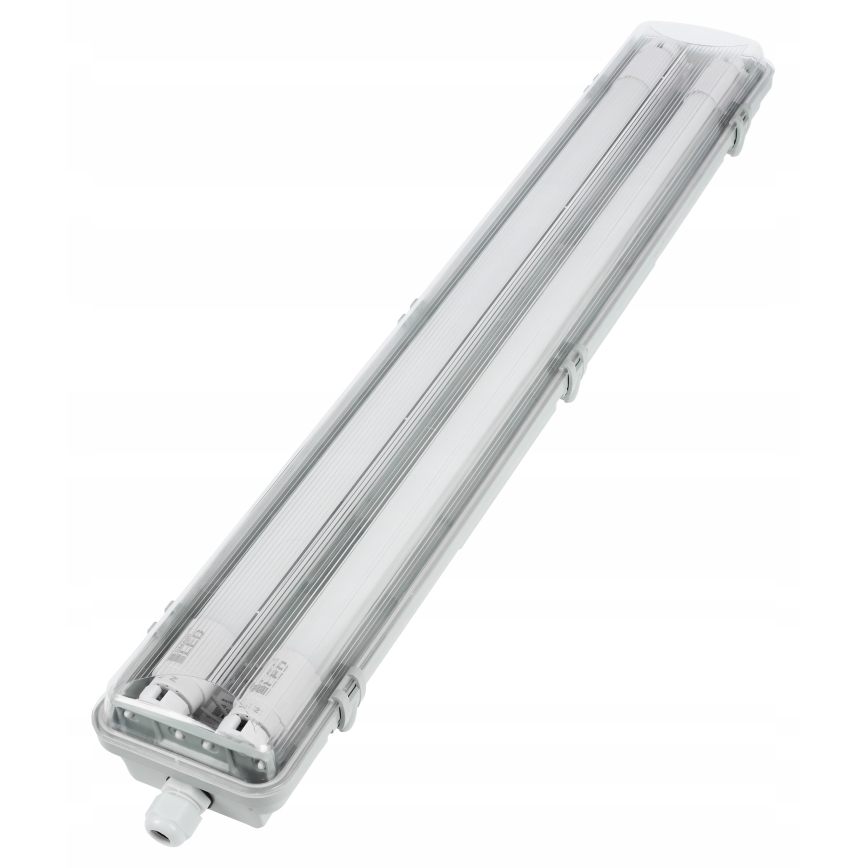 LED techninis T8 šviestuvas, 2x G13, 10 W, 230 V, 6000 K, 60 cm, IP65, baltas