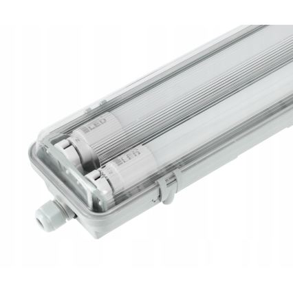 LED techninis T8 šviestuvas, 2x G13, 10 W, 230 V, 6000 K, 60 cm, IP65, baltas