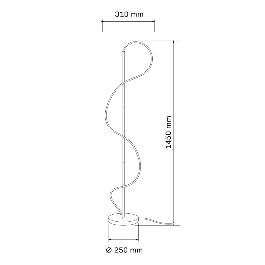 LED toršeras EMMA LED/36W/230V juoda