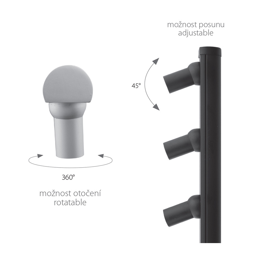 LED toršeras PICCO 3xLED/5,4W/500mA