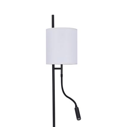 LED Toršeras TOKYO 1xE27/40W/230V + LED/3W juodas/baltas