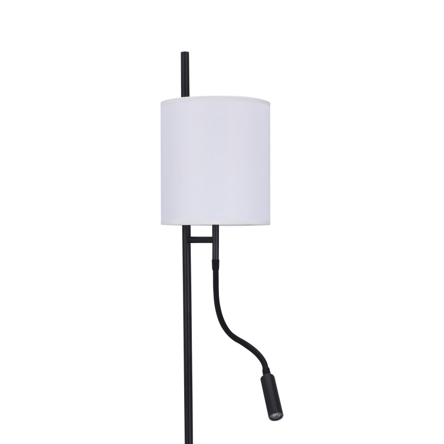 LED Toršeras TOKYO 1xE27/40W/230V + LED/3W juodas/baltas