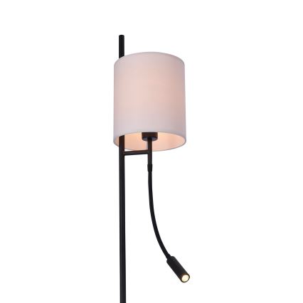 LED Toršeras TOKYO 1xE27/40W/230V + LED/3W juodas/baltas