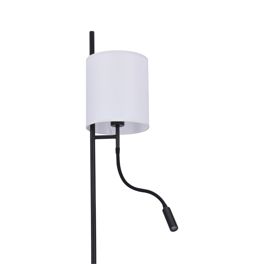 LED Toršeras TOKYO 1xE27/40W/230V + LED/3W juodas/baltas