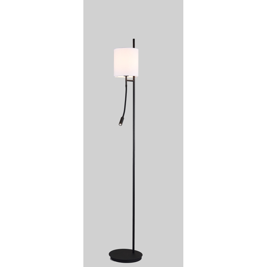 LED Toršeras TOKYO 1xE27/40W/230V + LED/3W juodas/baltas