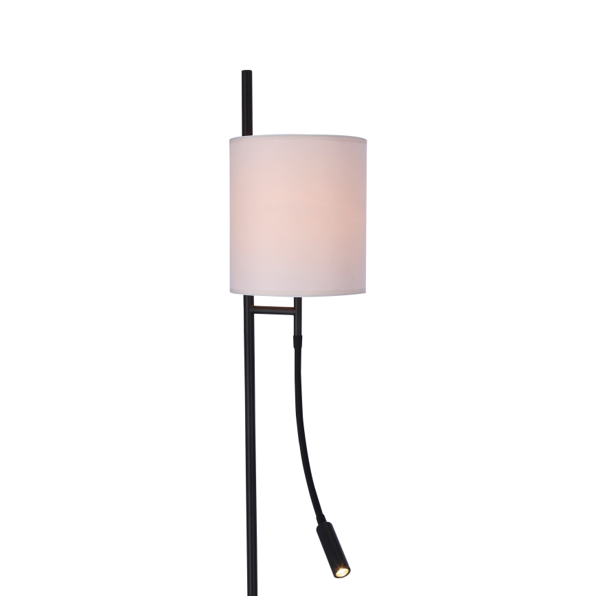 LED Toršeras TOKYO 1xE27/40W/230V + LED/3W juodas/baltas