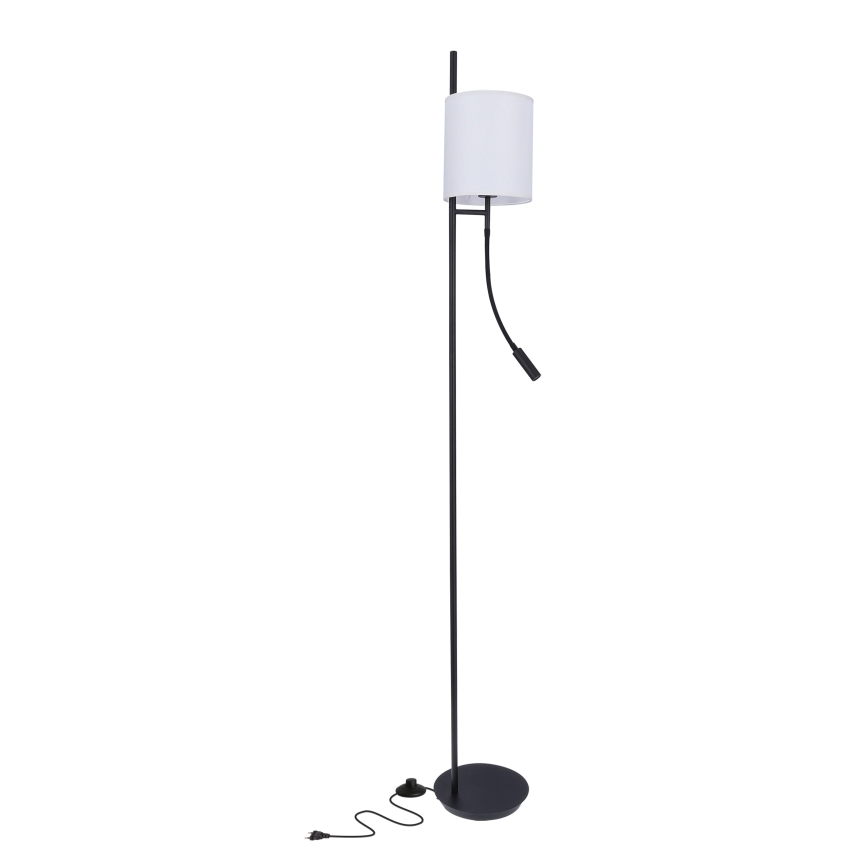 LED Toršeras TOKYO 1xE27/40W/230V + LED/3W juodas/baltas