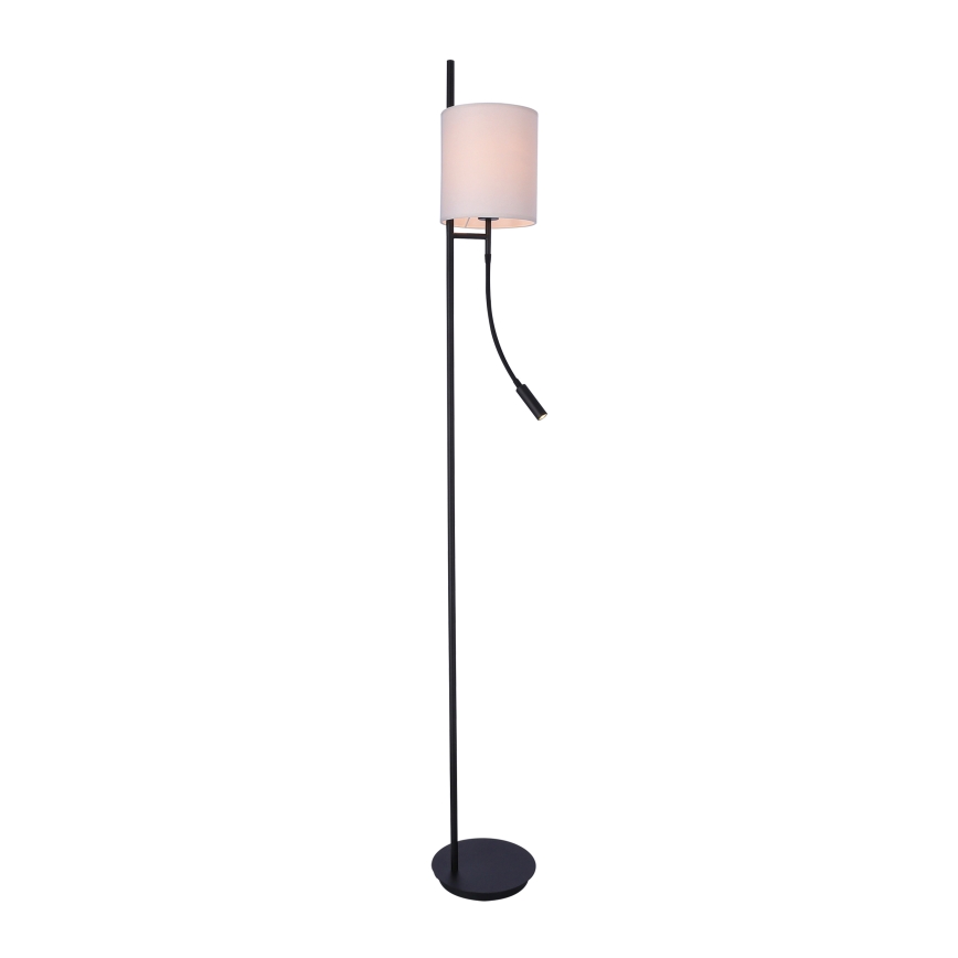 LED Toršeras TOKYO 1xE27/40W/230V + LED/3W juodas/baltas