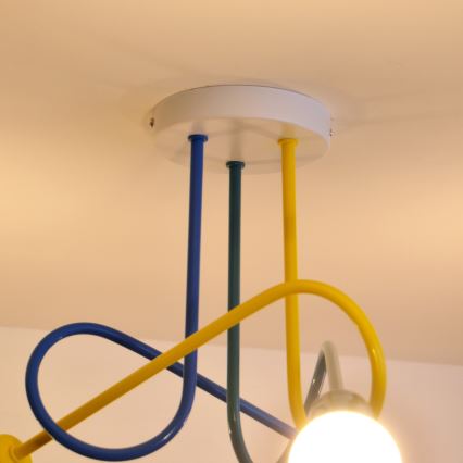 LED Tvirtinamas vaikiškas sietynas OXFORD 3xE27/15W/230V
