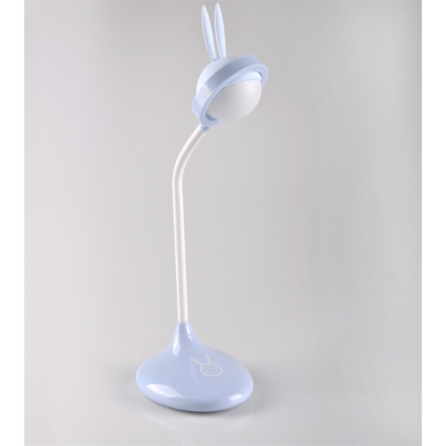 LED Vaikiška jutiklinė lempa RABBIT LED/0,4W/5V 3000/6500K mėlyna + USB
