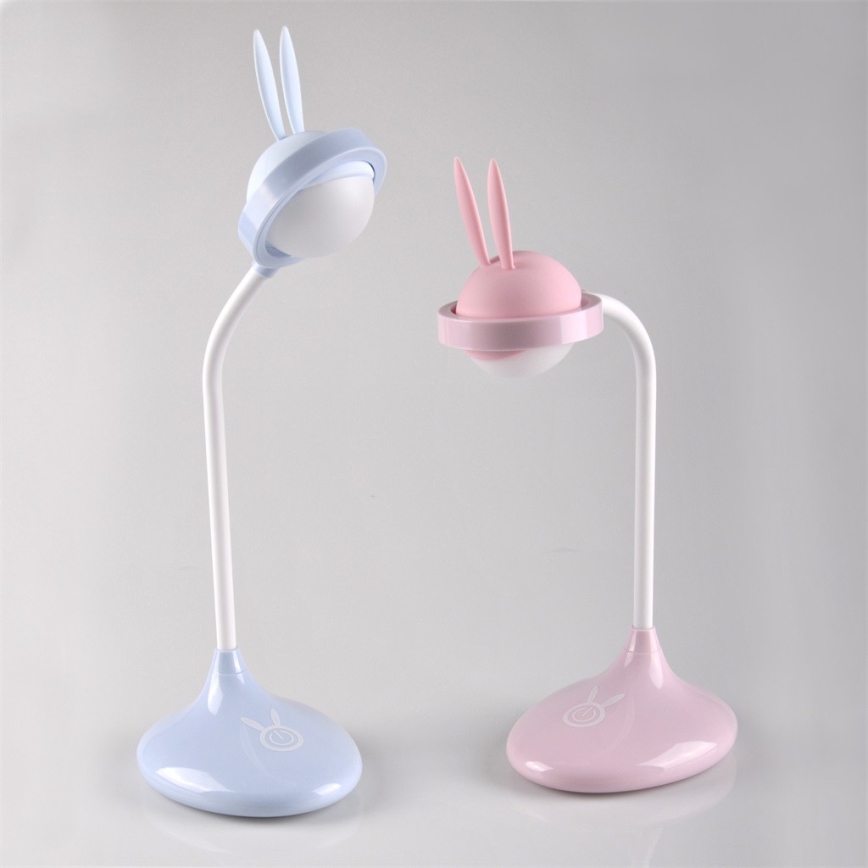 LED Vaikiška jutiklinė lempa RABBIT LED/0,4W/5V 3000/6500K mėlyna + USB