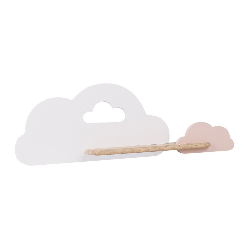 LED vaikiška sieninė lempa su lentyna CLOUD LED/5W/230V balta/rausva