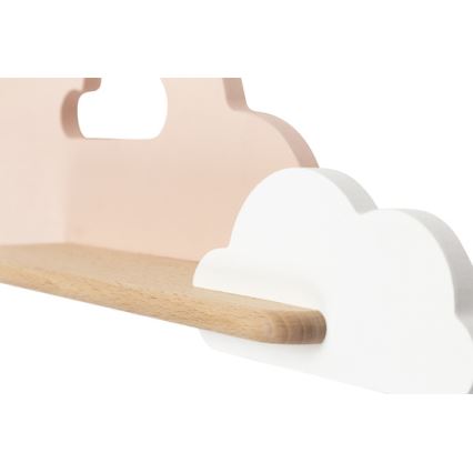 LED vaikiška sieninė lempa su lentyna CLOUD LED/5W/230V rausva/balta