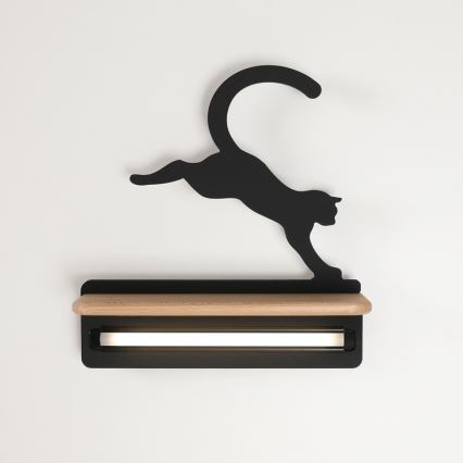 LED vaikiška sieninė lempa su lentyna JUMPING CAT LED/5W/230V