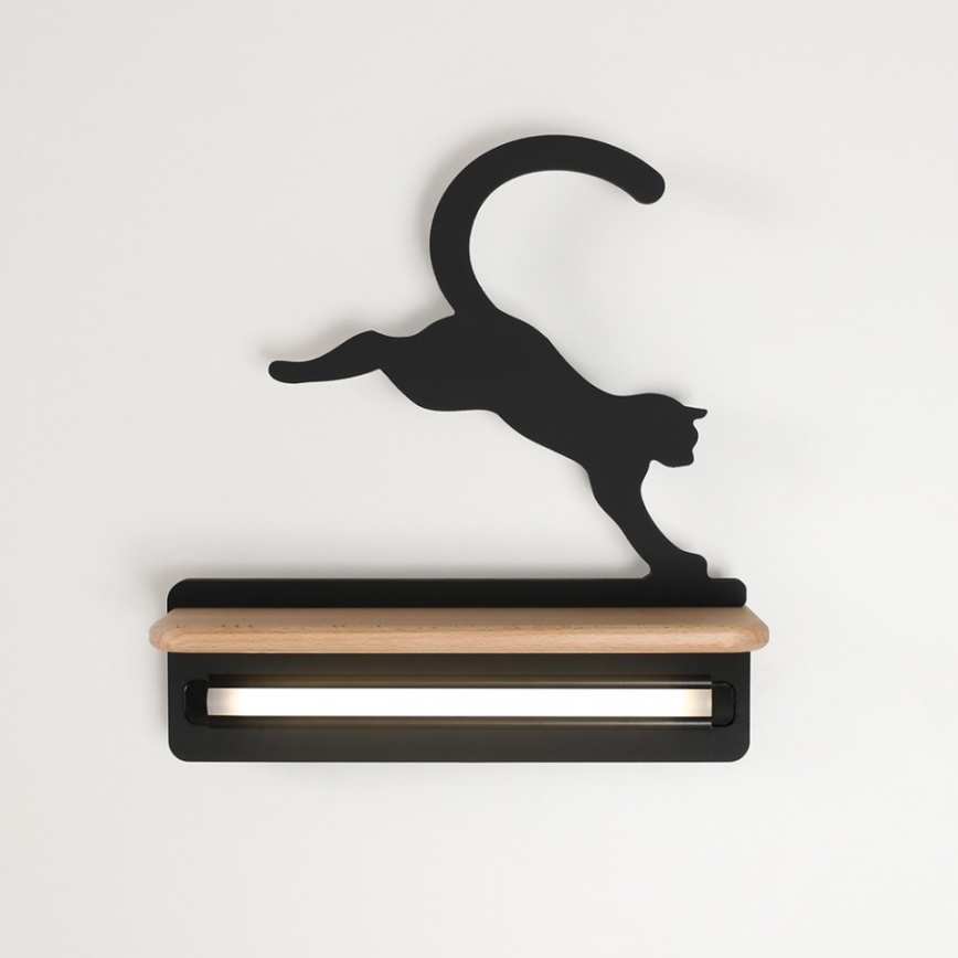 LED vaikiška sieninė lempa su lentyna JUMPING CAT LED/5W/230V