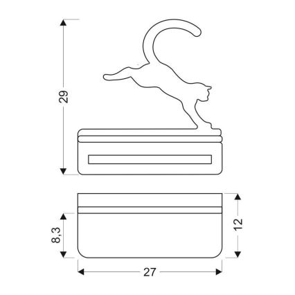 LED vaikiška sieninė lempa su lentyna JUMPING CAT LED/5W/230V