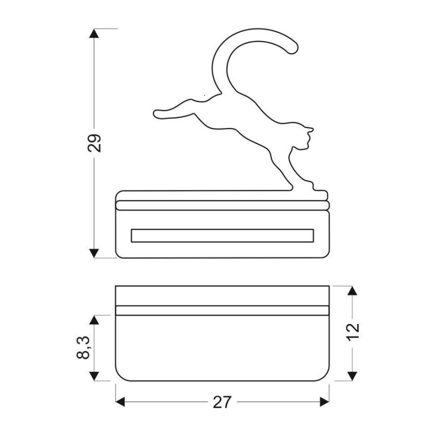 LED vaikiška sieninė lempa su lentyna JUMPING CAT LED/5W/230V