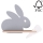LED vaikiška sieninė lempa su lentyna RABBIT LED/4W/230V pilka/balta/medis