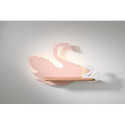 LED vaikiška sieninė lempa su lentyna SWAN LED/5W/230V