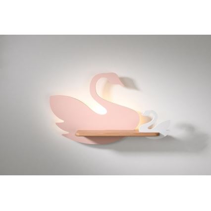 LED Vaikiška sieninė lempa su lentyna  SWAN LED/5W/230V