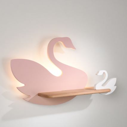 LED Vaikiška sieninė lempa su lentyna  SWAN LED/5W/230V