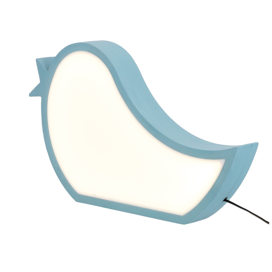 LED vaikiška stalinė lempa BIRD LED/12W/230V mėlyna