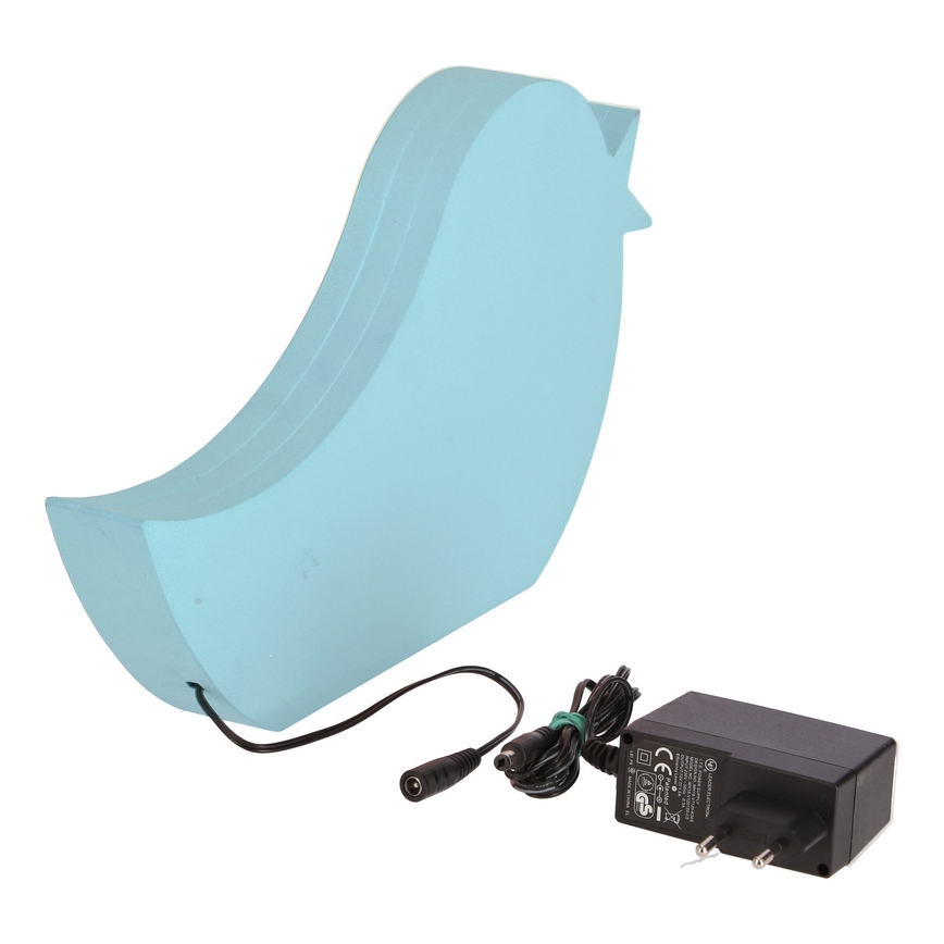 LED vaikiška stalinė lempa BIRD LED/12W/230V mėlyna