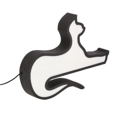 LED vaikiška stalinė lempa CAT LED/13W/230V juoda