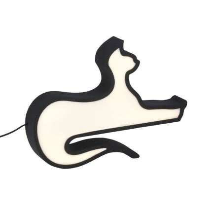 LED vaikiška stalinė lempa CAT LED/13W/230V juoda