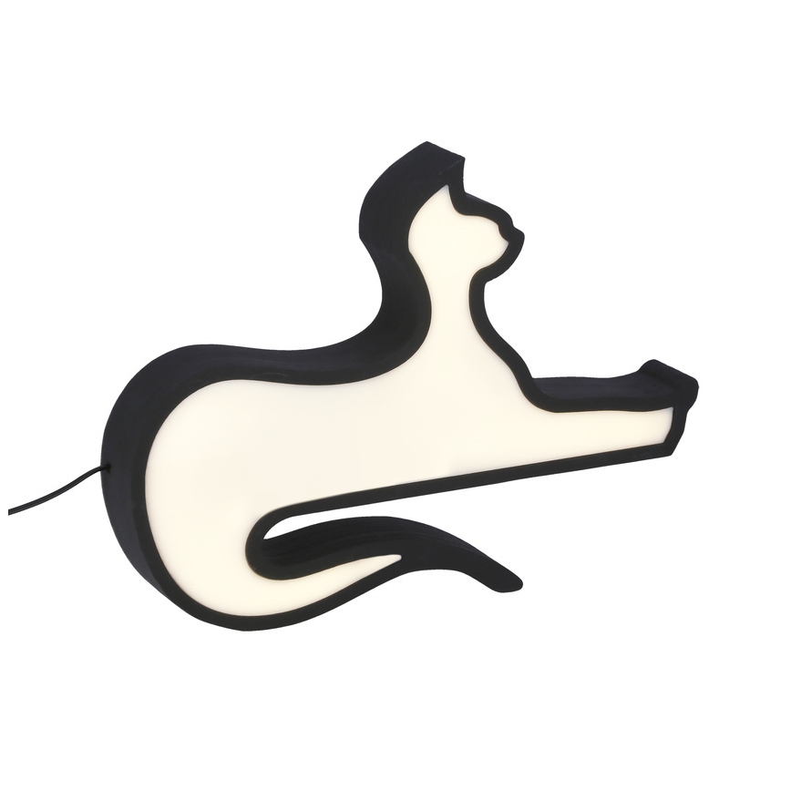 LED vaikiška stalinė lempa CAT LED/13W/230V juoda