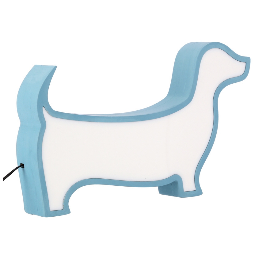 LED vaikiška stalinė lempa DOG LED/12W/230V mėlyna