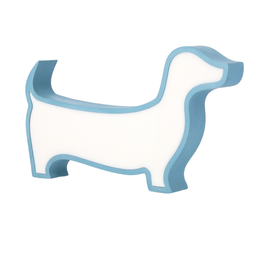 LED vaikiška stalinė lempa DOG LED/12W/230V mėlyna
