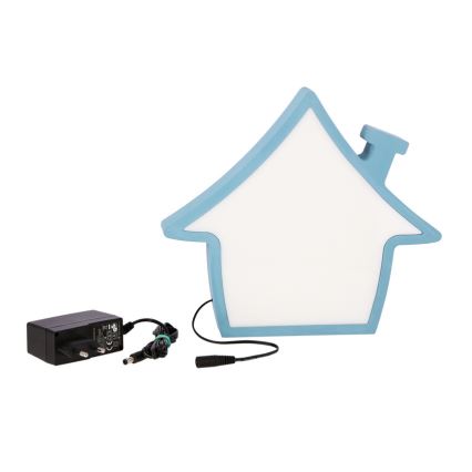 LED Vaikiška stalinė lempa HOUSE LED/10W/230V mėlyna