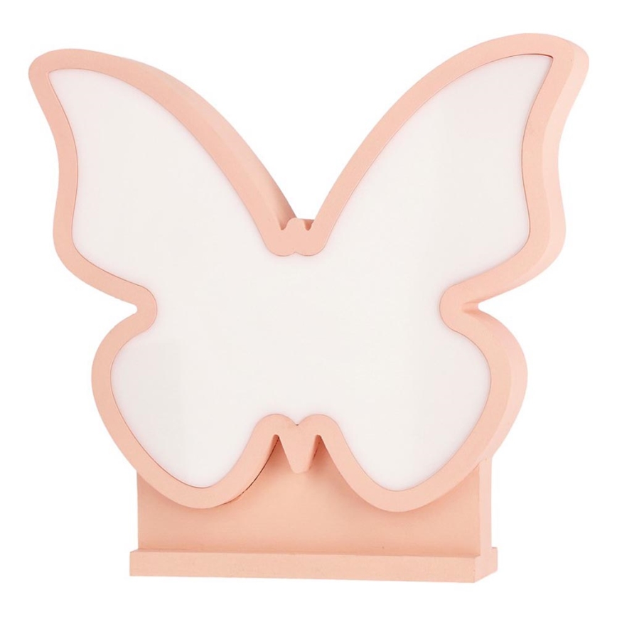 LED Vaikiška stalinė lemputė BUTTERFLY LED/14W/230V rožinė