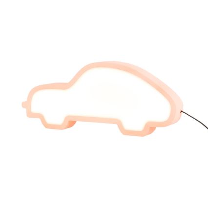LED Vaikiška stalinė lemputė CAR LED/11W/230V rožinė